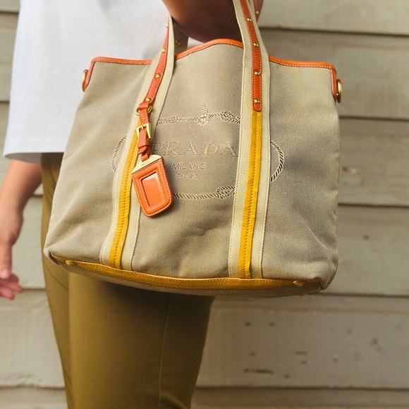 PRADA tote bag 2 way canvas - Picture 3 of 17